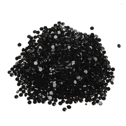 Nail Art Decorations 2000pcs Flatback Acrylic Rhinestones Beads (Black)