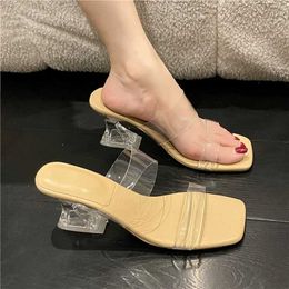 Slippers Summer New Womens Sandals High Heels Fashion Banquet Wedding Customised End Shoes H240517