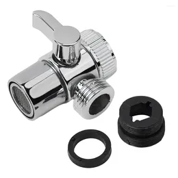 Kitchen Faucets Water Tap Connector Sink Splitter Faucet Adapter Diverter Chrome Plastic Three-way Durable High Quality