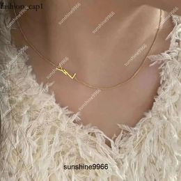 Simple Initial Dainty Pendant Designer Ysls Handbag Choker Necklace 14k Gold Plated Thin Chain Light Weight Necklac Yslss Chinese Sailormoon 19