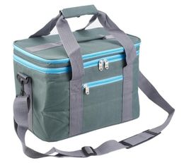 Insulated Thermal Cooler Picnic Bag Large Collapsible Tote Lunch Box Soft Drinks Storage with Tableware Pocket Waterproof6006650