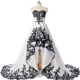 Black Lace Sleeveless High Low Ruch Customized Bridal Wedding Gowns Front Short And Long Back Lace-Up Wed Dress Wed Robe De Mariee 196k