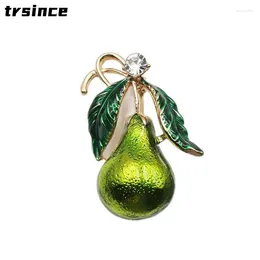 Brooches Korean Version Fashion Creative Fruit Vegetable Collar Pin Cute Cartoon Painting Oil Gourd Pear Brooch Sweater Accessories