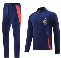 23 24 Spanish adult tracksuit long zipper jacket survetement Training suit soccer 2023 2024 Spanish man football tracksuits