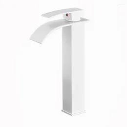 Bathroom Sink Faucets Basin Faucet Waterfall Deck Mounted Cold And Water Mixer Tap Stainless Steel Bathtub