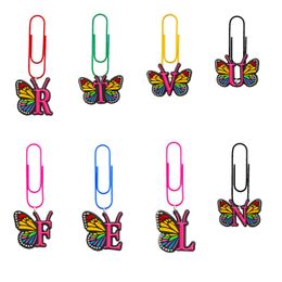 Other Home Decor Letter Butterfly Cartoon Paper Clips Unique Bookmarks Gifts For Girls Cute Small Paperclips File Note Funny Book Mark Otfnj