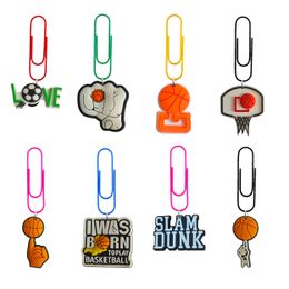 Other Arts And Crafts Basketball 27 Cartoon Paper Clips Cute Bookmark Colorf Office Supplies Gifts For Teacher Sile Bk Bookmarks Nurse Otun3