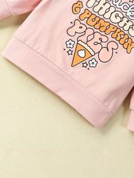 Clothing Sets Cute And Cosy 2-Piece Baby Girl Thanksgiving Outfit Adorable Turkey Print Sweatshirt Ruffled Pants Set