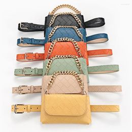 Waist Bags Fashion Bag Small Faux Leather Women Belt Pouch For Summer Solid Colour Mini Size