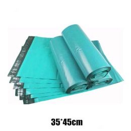 Packaging Bags Wholesale Packing 100Pcs Plastic Mailing Mailers Ship Envelopes Self Sealing Mail Bag Green Pouch Drop Delivery Offic Dhrof