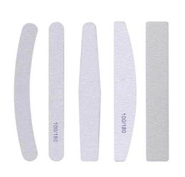 10Pcs 2 way Gray Color 100180 Grit Nail File Buffer Block Nail Art Sanding Buffer Files For Salon Manicure UV Gel Tips Washable F6703663