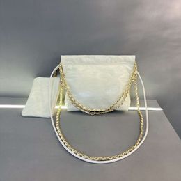 beach tote wallet Mini Edition 22bag Garbage Bag Head Layer Original Factory Pigu Gold Pearl Lingge Chain