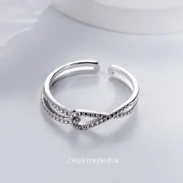 Cluster Rings S925 Pure Silver Mobius Ring With A Twist Perfect Balance Of Fashion And Individuality For Women Personalised Open-Ended
