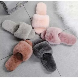 Fluff Women Sandals Chaussures Grey Grown Pink Womens Soft Slides Slipper Keep Warm Slippers Shoes Size 36-40 09 c9f5 s s