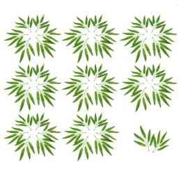 Decorative Flowers 50 Pcs Artificial Tree Green Decorations Faux Palm Trees Outdoor Tropical Plants