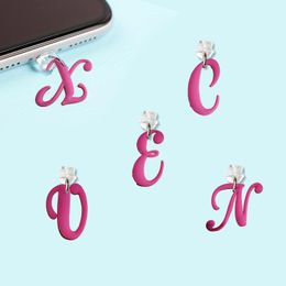 Jewelry Pink Large Letters Cartoon Shaped Phone Dust Plug Cute Anti For Cell Anti-Dust Plugs Charge Port New Type-C Usb Charging Cha Otz4P