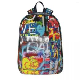 Backpack Wall Art Graffiti Woman Backpacks Boys Girls Bookbag Fashion Students School Bags Portability Laptop Rucksack Shoulder Bag