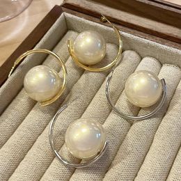 French retro style style large pearl earrings and earrings, female niche fashion high-end earrings, 2024 new earrings