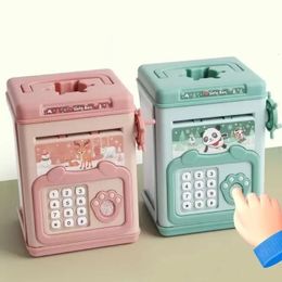 Electronic Piggy Bank Childrens Cash Box Password Safe Smart Fingerprint Automatic Banking Gift Money 240518