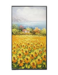 Paintings Sunny Towns And Flower Fields Abstract Oil Painting Modern Wall Art Living Room No Frame Picture Home Decoration3145550