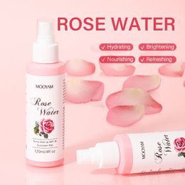 120ml Rose Spray Water Toner Anti-aging Moisturizing Brightening Face Spray Toner Korean Skin Care products 240517