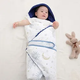 Blankets Baby Blanket 3D Dot Cotton Born Hooded Wrap Detachable Zoo Sun Sleepsack Winter Thick Sleeping Bag Swaddling