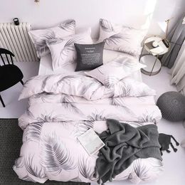 Bedding Sets Black Marble Down Duvet Oversized Comfortable Cover Printed Double Bed 200x220 Without Sheets Set