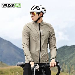 WOSAWE cycling jacket summer and autumn thin riding long-sleeved windshield sunscreen windbreaker jacket breathable 240518