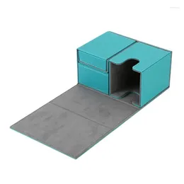 Party Supplies Card Deck Boxes Solid PU Leather Magnetic Closure Organizing Box Soft Inner Lining Storage Multifunctional Easy