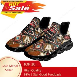 Casual Shoes American Tribal Women Mesh Sneakers Summer Cool Platform Bead Cross Mandala Print Girls Walk Footwear