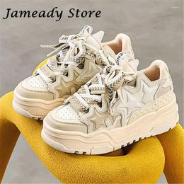 Casual Shoes Little Star Thick Sole Women Sneakers Mixed Colour Platform All Match Trainers Designer Increasing Runway Sport Lady