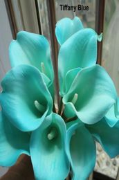 21 colors Real Touch 15quot Artificial calla lily Flower Bouquet Turquoise mini calla Lily bridal bouquet Wedding Decoration7369874