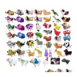 Balloon Walking Animal Helium Cute Cat/Dog/Dinosaur Foil Birthday Party Decorations Kids Baby Shower Gift Toy Air Globos 0813 Drop Del Otqa8