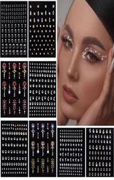 Temporary Tattoo Party Rhinestone Makeup Tool Children Facial Eyebrow Eye Sticker Forehead Kids Face Sticker Acrylic Gem Nail Stic4348793