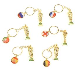Keychains Fashion World Cup Football Souvenir Keychain Ball Game Gift Creative Key Ring For Father Man Women Fans Party Gifts8112633
