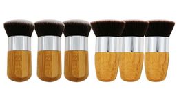 Professional Bamboo Foundation Brush Powder Concealer Blush Liquid Foundation Blush Angled Flat Top Base Liquid Cosmetics New FY552200183
