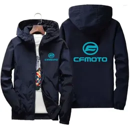 Men's Jackets Cfmoto 2024 Racing Suit Jacket Long Sleeves Casual Gradient Motorcycle Waterproof Coat Print Clothing Comfortable Top