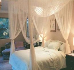 4 Corner Bed Canopy Netting Bed Mosquito Net Square Bedding Accessories 4 Doors Mosquito Net Summer Home Textile 190x210x240cm Y203125109