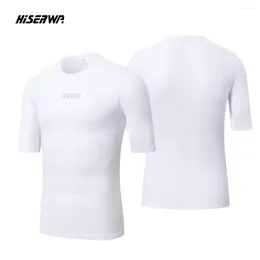Racing Jackets Short Sleeves Cycling Base Layer Motocross Bike Shirt Underwear Bicycle Undershirt Men Women Sweat-wicking White