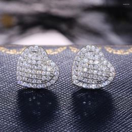 Stud Earrings 1pair Fashion And Exquisite Heart Versatile Accessories For Birthdays Anniversaries Graduation Christmas Gifts