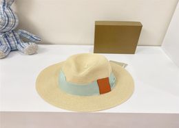 Men Women Straw Hats High Quality Fashion Classic Breathable Flat Brim Hat Fitted Casual Sunresistant Decorative Jazz Fedoras7527203