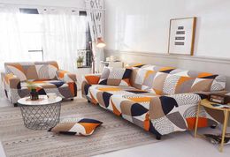 Printing Sofa Cover Spandex Modern Elastic Polyester Couch Sofa Slipcovers Chair Furniture Protector Living Room 1234 Seater7903998