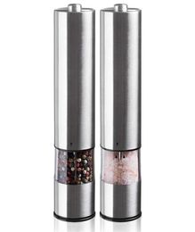 2pcsset Electric salt and pepper grinder mill grinde grain 2109107336495