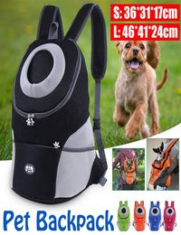 Pet Carrier Backpack Bag Portable Travel Dog Front Bag Mesh Outdoor Hiking Head Out Double Shoulder Sports NEW8625033