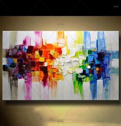 Est Abstract Modern Landscape Handmade Colourful Style Thick Oil Painting On Canvas For Home Decorative Wall Art5990685