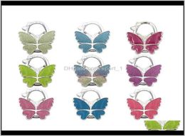 Hooks Rails Metal Foldable Purse Hook Hangerpurse Hookhandbag Holder Shell Bag Folding Table Butterfly Bling Colours Za5220 Pwmge E8212095