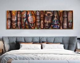 Paintings African Masks Posters Canvas Prints Abstarct Faces Wall Art Pictures For Living Room Modern Home Decor Decorative9702935