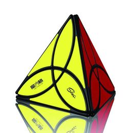 Magic Cubes Newest Clover Pyramid Magic Cube 3 Leaf Tetrahedron Cubo Magico 4 Colours Puzzle Toys Gift For Kids Children Gifts Cubo Magico Y240518