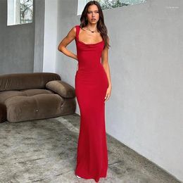 Beach Outfits For Women Swim Wear Resort 2024 Halter Sexy Slim Fit Buttock Dress Solid Spandex Fashion Pareo And Cover Up