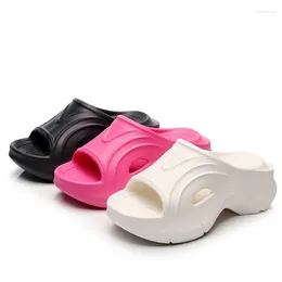 Slippers Wedge For Women 2024 Summer Chunky Platform Beach Sandals Woman Brand Designer Outdoor Slides Zapatos De Mujer